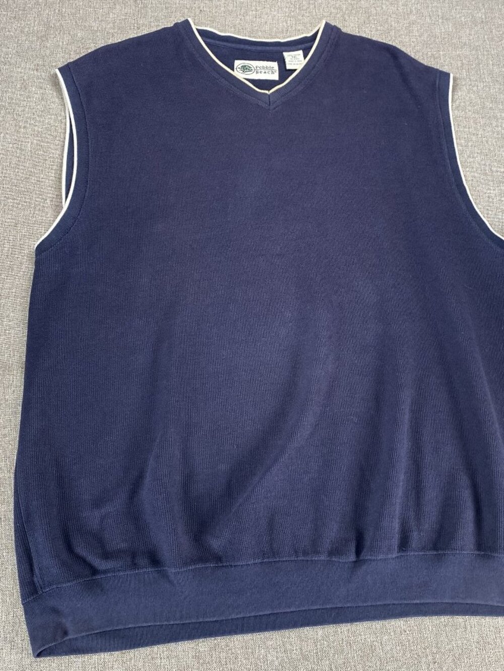 Vintage Pebble Beach Knit Vest Top Men's XXL Blue Casual VTG